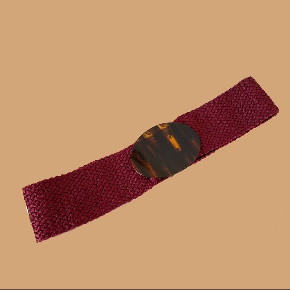 Vintage Accessories - ❤️3 for $30 ❤️ Vintage Burgundy and Brown Stretch Belt